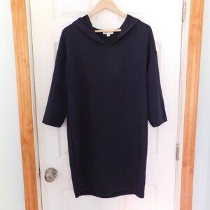 Cynthia Rowley Blue Casual Hooded Dress Womens ‎ Minimilist Momcore Preppy Large